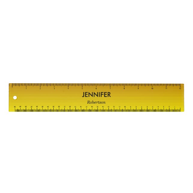 Custom name gold gradient ruler (Front)
