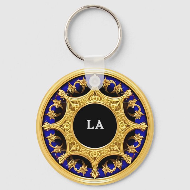 ✨ Custom Name Golden Ornate Frame Gift  ✨ Keychain (Front)