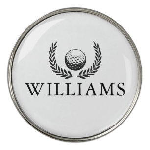 Custom Name Golf Ball And Wreath Marker