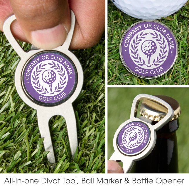 Custom Name Golf Ball Marker Divot Tool Purple (Creator Uploaded)