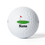 Custom name golf balls with putting green logo Custom name golf balls with putting green logo