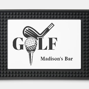Custom Name Golf Bar Mat