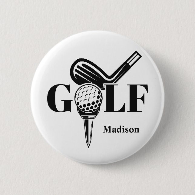 Custom Name Golf Button (Front)