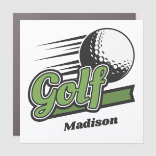 Custom Name Golf Car Magnet