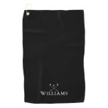 Custom Name Golf Clubs Black And White Golf Towel Custom Name Golf Clubs Black And White Golf Towel