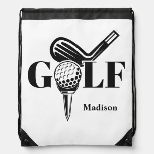 Custom Name Golf Drawstring Bag