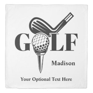 Custom Name Golf Duvet Cover