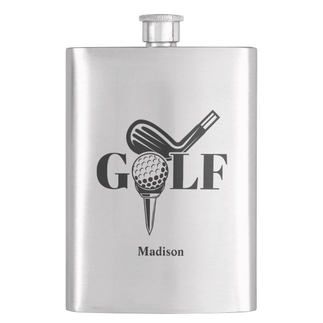 Custom Name Golf Flask (Front)