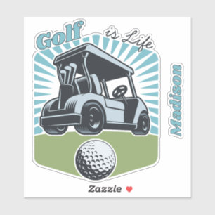 Custom Name Golf is Life Sticker