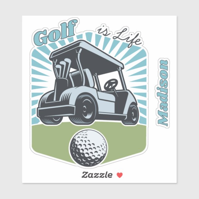 Custom Name Golf is Life Sticker (Sheet)