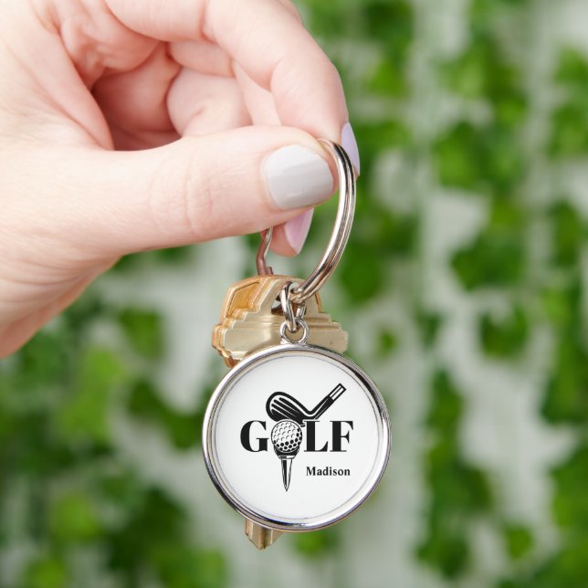 Custom Name Golf Keychain (Hand)