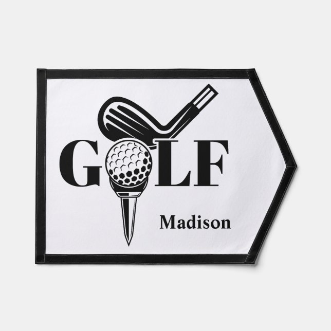 Custom Name Golf Pennant (Front)