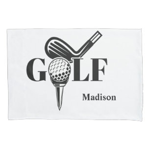 Custom Name Golf Pillow Case