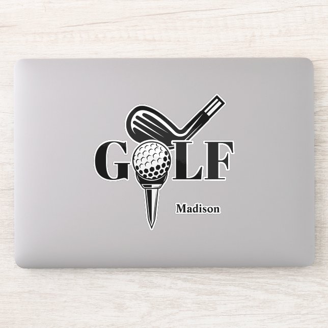 Custom Name Golf Sticker (Computer)