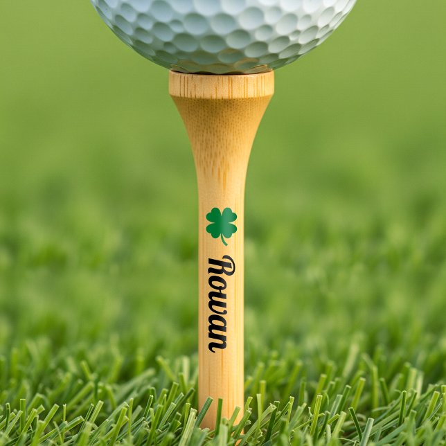 Custom Name Golf Tee Clover Shamrock Lucky (Creator Uploaded)