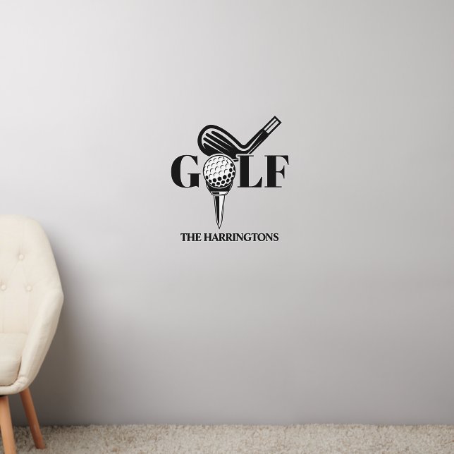 Custom Name Golf Wall Decal (Living Room 2)