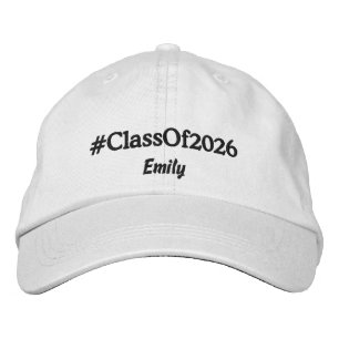 Custom Name Graduate 2026 Hashtag Embroidered Baseball Cap