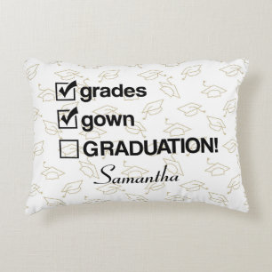 Custom Name Graduation Gift   Funny Graduation Accent Pillow