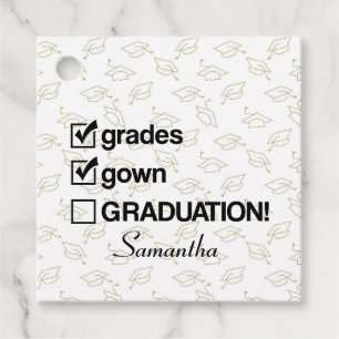 Custom Name Graduation Gift   Funny Graduation Favor Tags