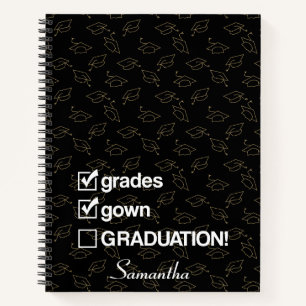 Custom Name Graduation Gift   Funny Graduation Notebook