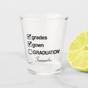 Custom Name Graduation Gift   Funny Graduation Shot Glass