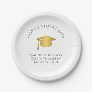 Custom Name Graduation Party Paper Plates