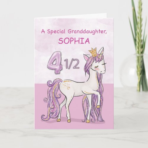 Custom Name Granddaughter 4 and a Half Birthday