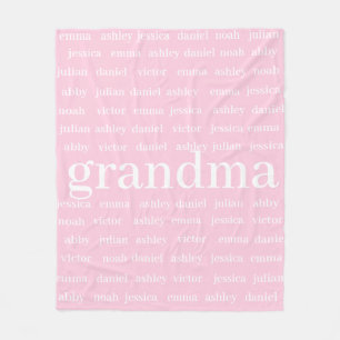 Custom Name Grandma Blanket, Minky Baby Blanket
