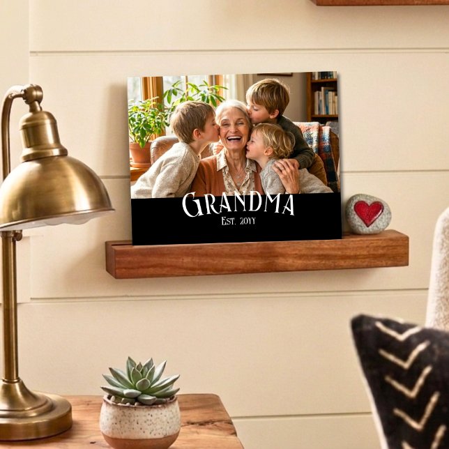Custom Name Grandma Established Year Photo Picture Ledge (Creator Uploaded)