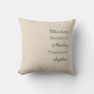 Custom Name Grandparent Mom Typography Throw Pillow