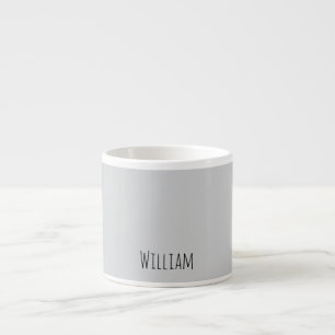 Custom Name Gray Espresso Mug