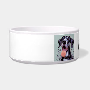 Custom Name Great Dane Dog Pet Animal Bowl