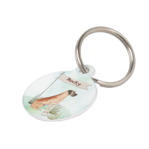 Custom Name Great Dane Pet Dog ID Tag