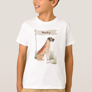 Custom Name Great Dane Pet Dog T-Shirt