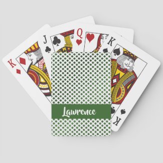 Custom name green dots pattern