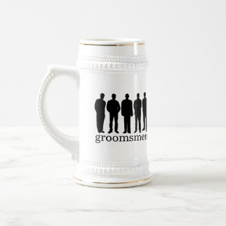 Custom name groomsman bachelor beer stein mug