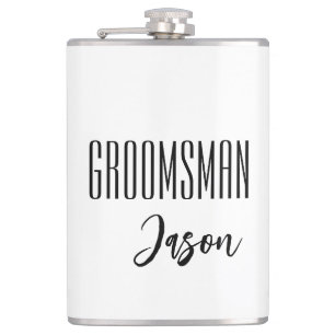 Custom Name Groomsman Flask