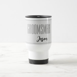 Custom Name Groomsman Travel Mug