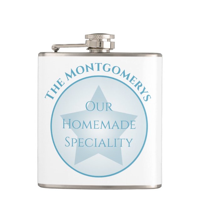 Custom Name Guest Bedroom Specialty Pastel Star Flask (Front)
