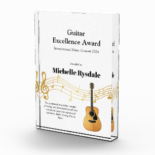 Custom Name Guitar Excellence Award