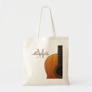 Custom name guitar teacher and student tote bag