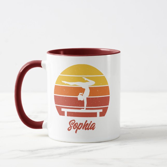 Custom Name Gymnastics / Gymnast Mug (Left)