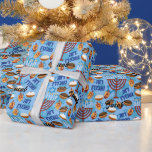 Custom Name Hanukkah Wrapping Paper Dreidel<br><div class="desc">Hanukkah Wrapping Paper with Child's Repeating Name</div>
