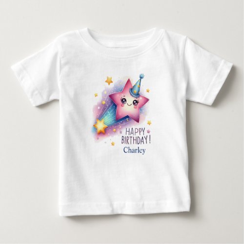 Custom Name Happy Birthday Star T_Shirt