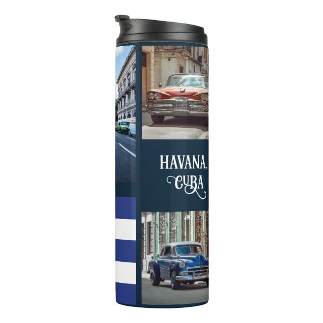 Custom name Havana CUBA Cars Thermal Tumbler (Rotated Right)