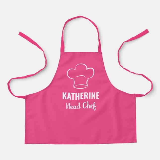 Custom Name Head Chef Sous Chef Kitchen Cooking Apron (Front)