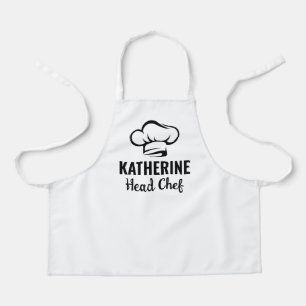 Custom Name Head Chef Sous Chef Kitchen Cooking Apron