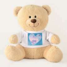 CUSTOM NAME HEART CLOUD Teddy Bear