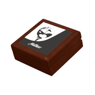 Custom Name Hello Black and White Golf Gift Box