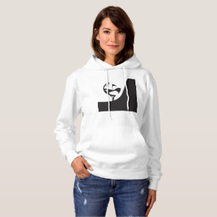 Custom Name Hello Black and White Golf Hoodie